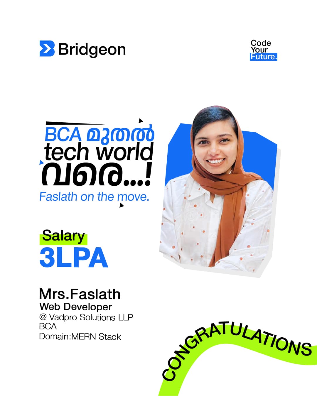 Faslath — Web Developer, 3 LPA