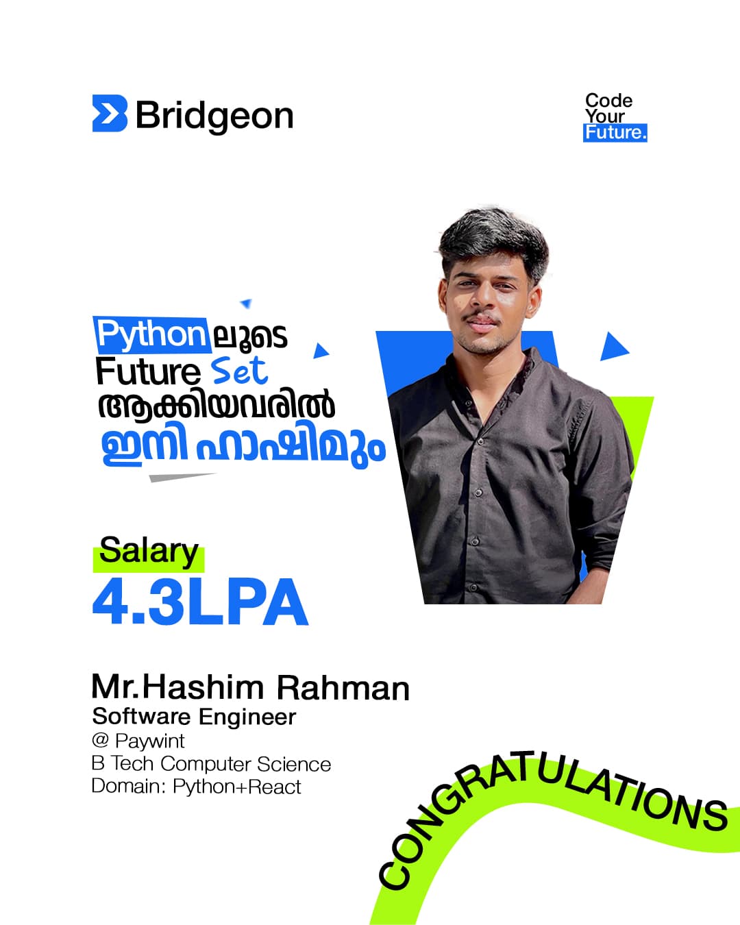 Hashim Rahman — Placed at Bridgeon