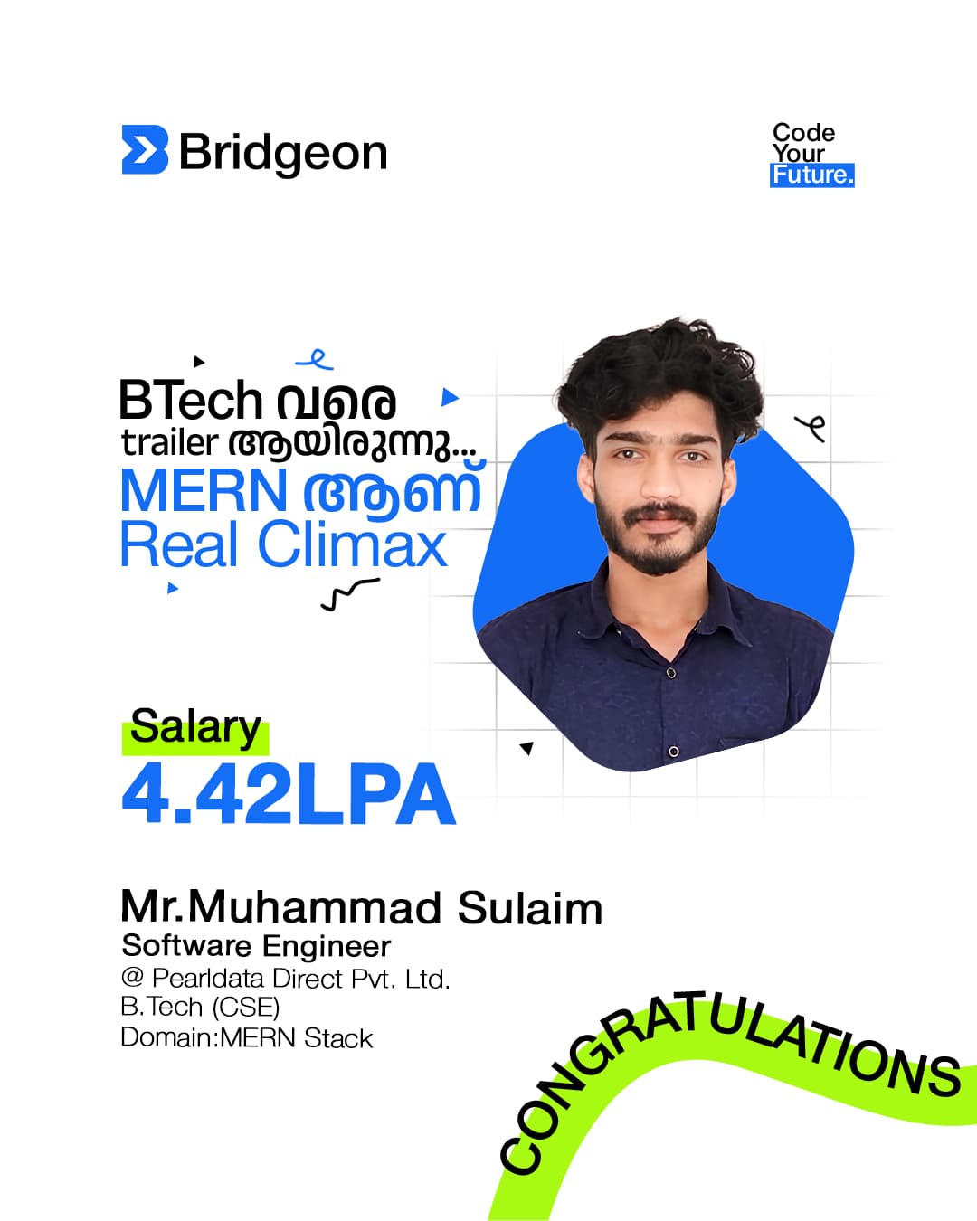 Muhammad Sulaim — Placed at Bridgeon